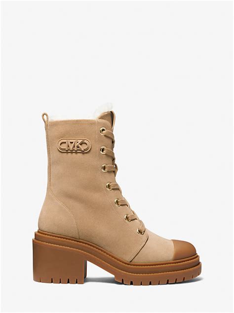 michael kors hanley boots|Hanley Suede Combat Boot .